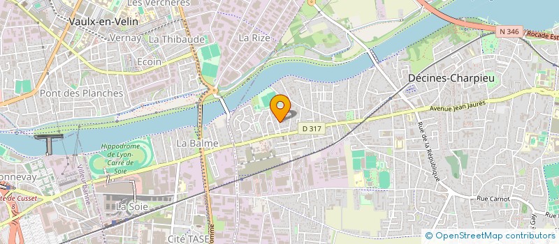 localisation de l'entreprise SCI A. BODOU  DECINES-CHARPIEU