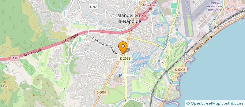 localisation de l'entreprise SCI A.C.A.M. à MANDELIEU-LA-NAPOULE