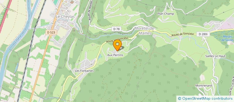 localisation de l'entreprise SCI A.C.G.A  CRETS EN BELLEDONNE