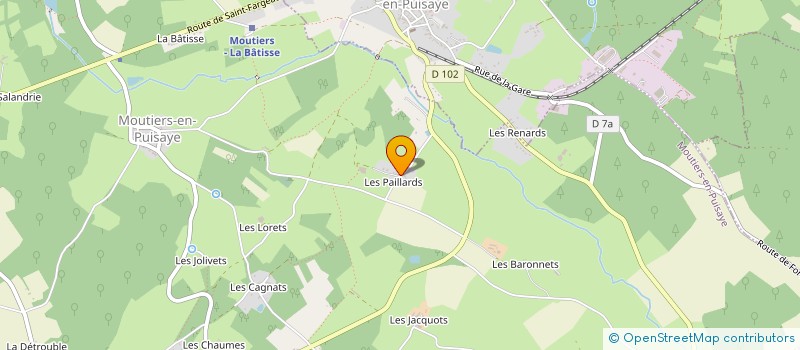 localisation de l'entreprise SCI A.C. GRANDE RUE  MOUTIERS-EN-PUISAYE