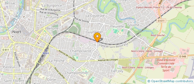 localisation de l'entreprise SCI A.C.M.S.  NIORT
