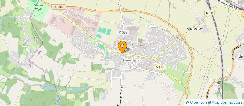 localisation de l'entreprise SCI A.C.R.  HEYRIEUX