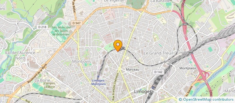 localisation de l'entreprise SCI A.C.V. à LIMOGES