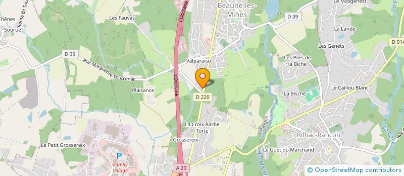 localisation de l'entreprise SCI A.D. 87 à LIMOGES