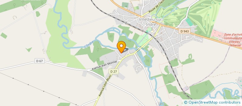 localisation de l'entreprise SCI A.D.B. à VILLEDIEU-SUR-INDRE