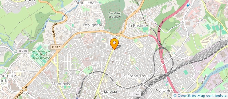 localisation de l'entreprise SCI A&D IMMO à LIMOGES