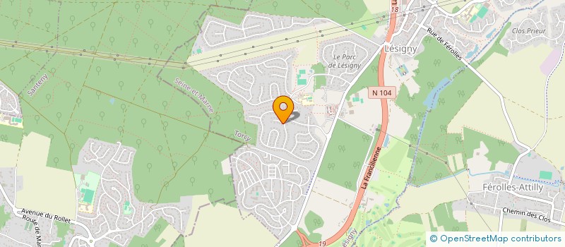 localisation de l'entreprise SCI A.D.J  LESIGNY