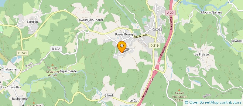 localisation de l'entreprise SCI A.D.J.F. à RAZES