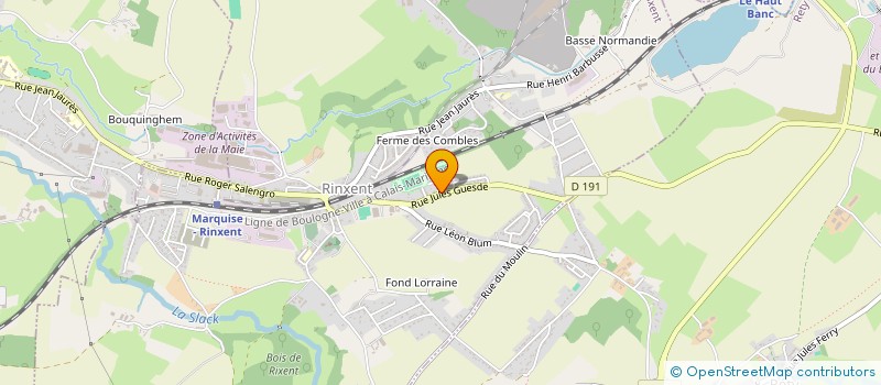 localisation de l'entreprise SCI A.F.  RINXENT