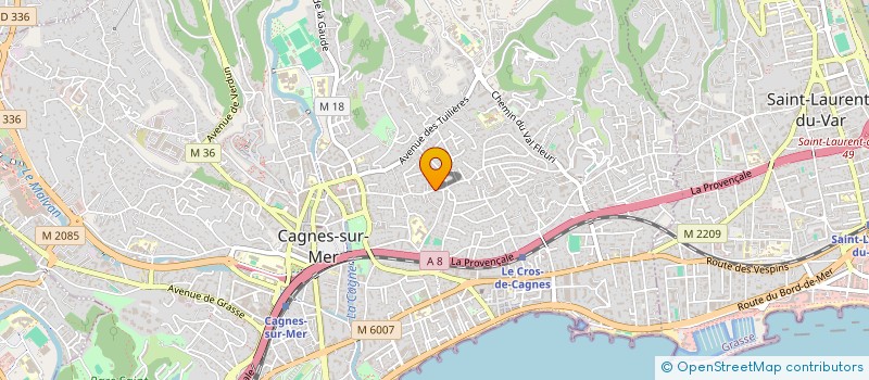 localisation de l'entreprise SCI A.F à CAGNES-SUR-MER