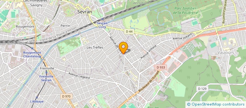localisation de l'entreprise SCI A.F.B.B.  SEVRAN