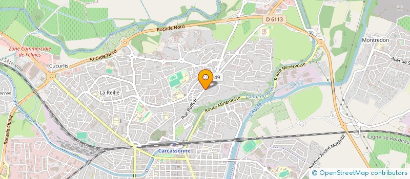 localisation de l'entreprise SCI A F H M à CARCASSONNE
