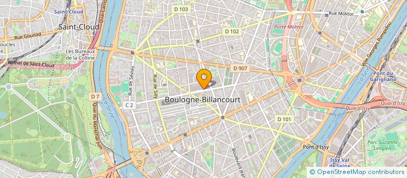 localisation de l'entreprise SCI A.F. LUMIERES à BOULOGNE-BILLANCOURT