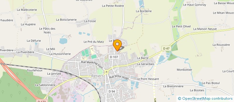 localisation de l'entreprise SCI A.F.V.N.  RETIERS