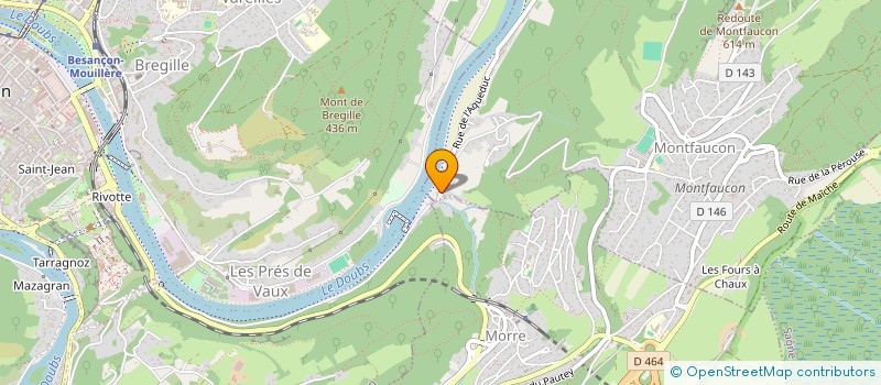 localisation de l'entreprise SCI A FLEUR D'EAU  MONTFAUCON