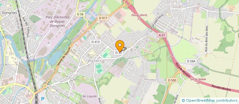 localisation de l'entreprise SCI A G B  WAZIERS