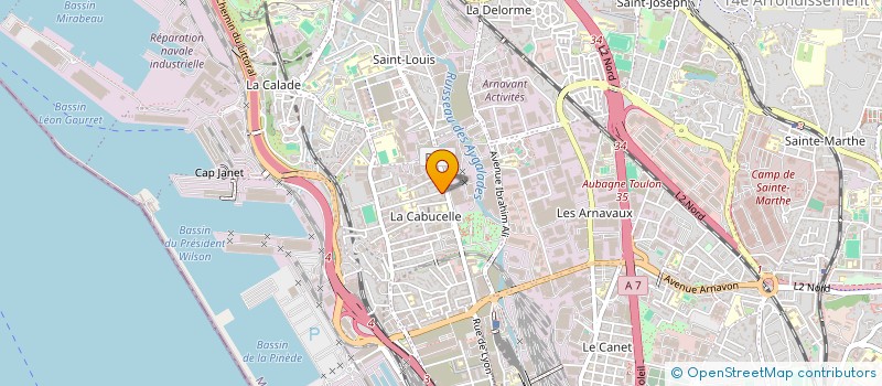 localisation de l'entreprise SCI A.G KINE à MARSEILLE