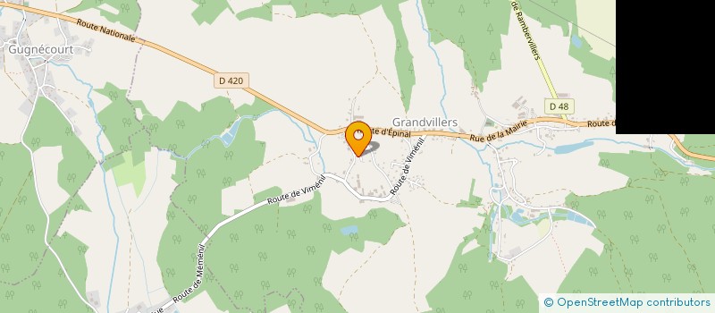 localisation de l'entreprise SCI A.H.M.G  GRANDVILLERS