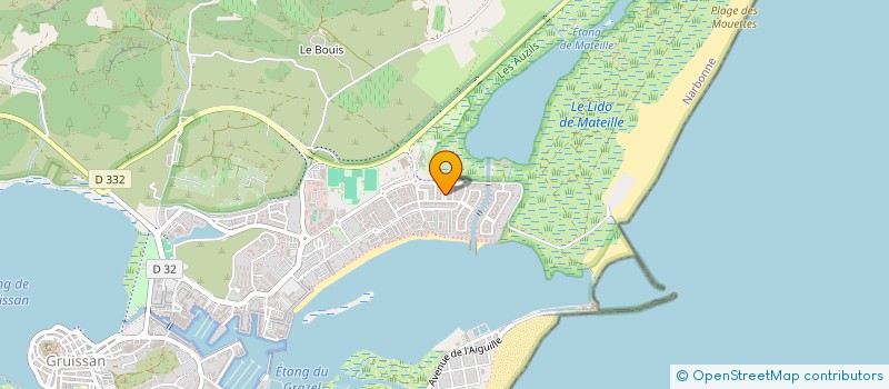 localisation de l'entreprise SCI A J A à GRUISSAN