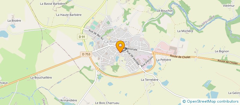 localisation de l'entreprise SCI A.J.B.G.  LA ROMAGNE