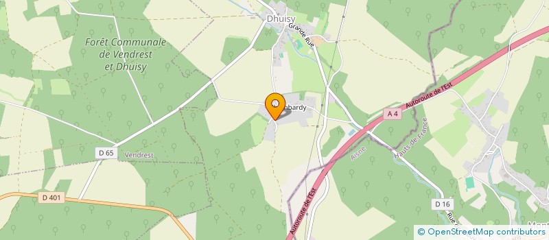 localisation de l'entreprise SCI A.J.C.P.  DHUISY