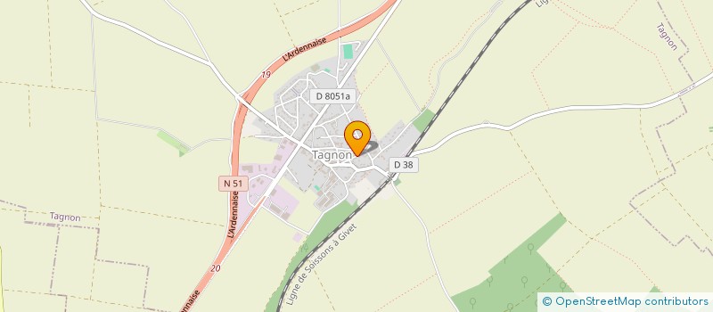 localisation de l'entreprise SCI A.J.D  TAGNON