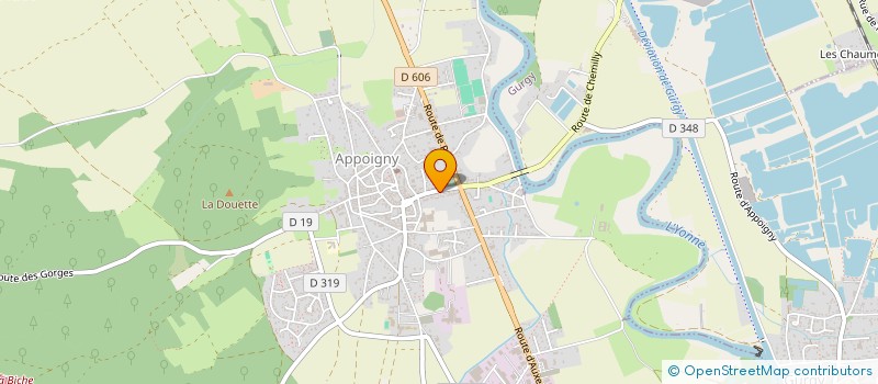 localisation de l'entreprise SCI A.J.E.  APPOIGNY