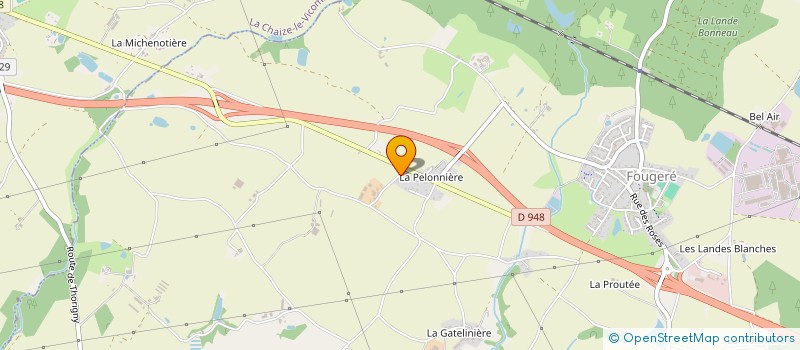 localisation de l'entreprise SCI A.J.O.A.  FOUGERE