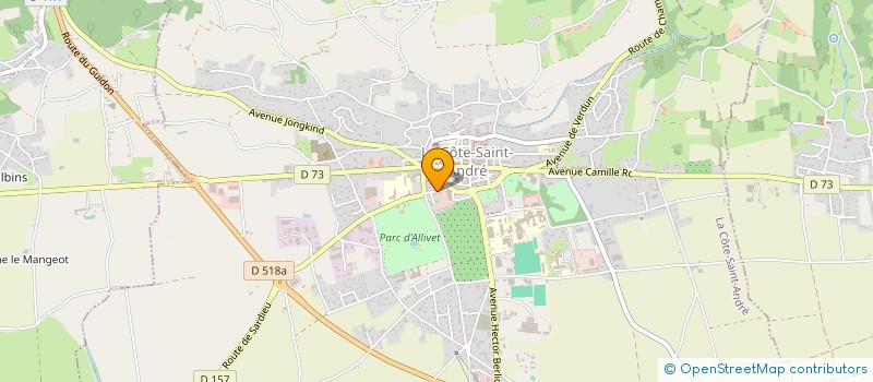 localisation de l'entreprise SCI A.J.V.R.  LA COTE-SAINT-ANDRE