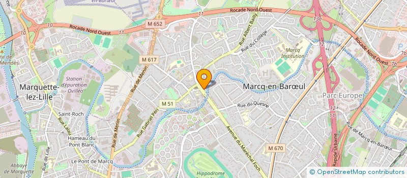 localisation de l'entreprise SCI A L'OEIL à MARCQ-EN-BAROEUL