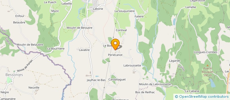 localisation de l'entreprise SCI A L'OREE DES BOIS à PARLAN