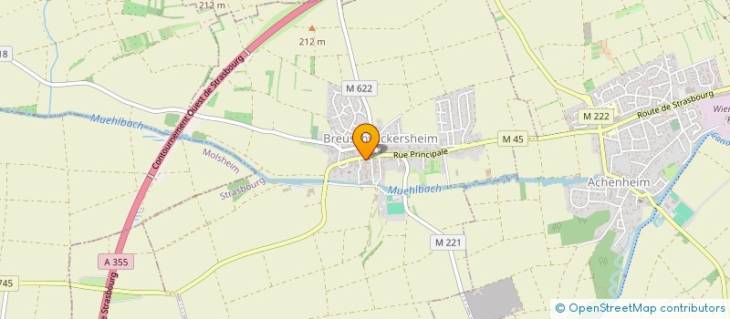 localisation de l'entreprise SCI A LA CHARRUE  BREUSCHWICKERSHEIM