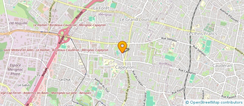 localisation de l'entreprise SCI A.M.AZUR  MERIGNAC