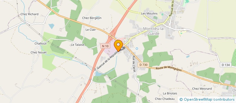 localisation de l'entreprise SCI A.M.D  MONTLIEU-LA-GARDE