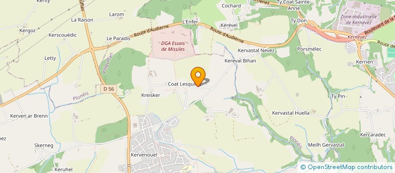 localisation de l'entreprise SCI A.M.E.A.S  PLUGUFFAN