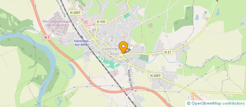 localisation de l'entreprise SCI A.M.I.  VARENNES-SUR-ALLIER