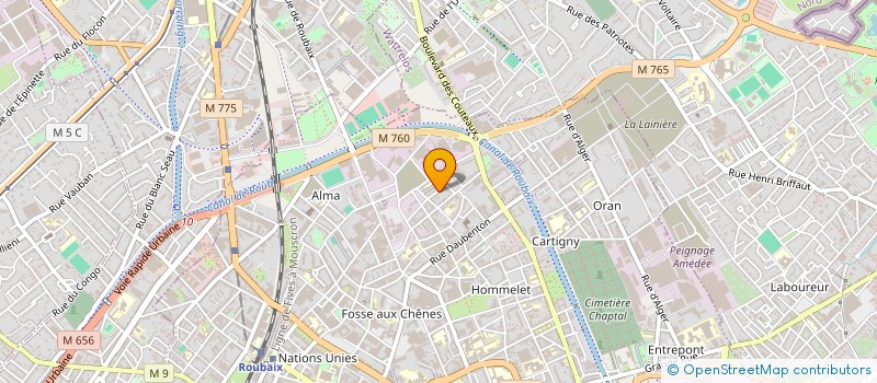 localisation de l'entreprise SCI A.M.S  ROUBAIX