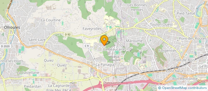 localisation de l'entreprise SCI A M T  OLLIOULES