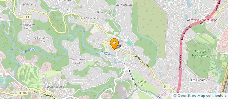 localisation de l'entreprise SCI A.MULLIGAN  BIOT