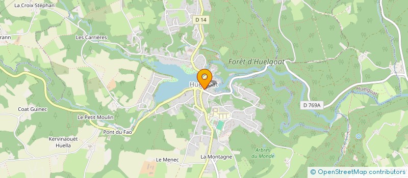 localisation de l'entreprise SCI A.N.J.  HUELGOAT