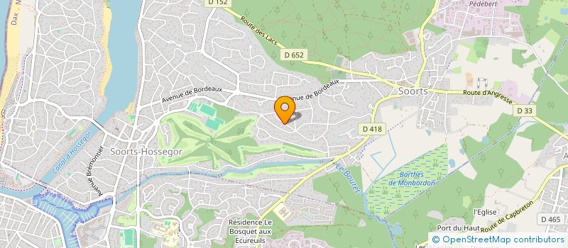 localisation de l'entreprise SCI A NOUSTO à SOORTS-HOSSEGOR