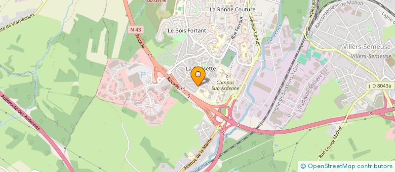 localisation de l'entreprise SCI A O à CHARLEVILLE-MEZIERES