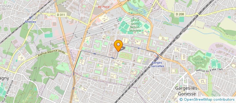 localisation de l'entreprise SCI A.P.I. PLUS  SARCELLES