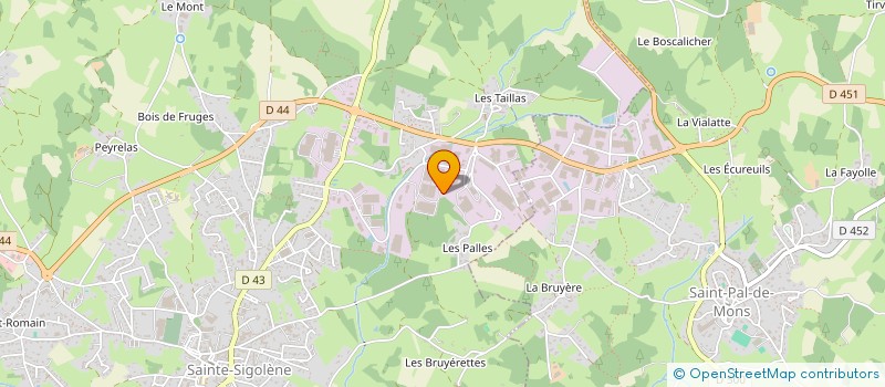localisation de l'entreprise SCI A.S.X. à SAINTE-SIGOLENE