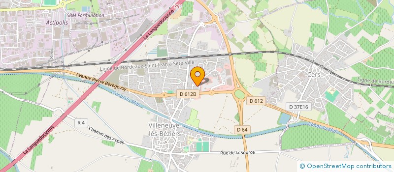 localisation de l'entreprise SCI A.S.Y.LYA.  VILLENEUVE-LES-BEZIERS