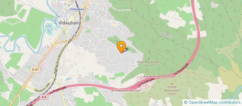 localisation de l'entreprise SCI A & T CHATEAU LES LONNES  VIDAUBAN