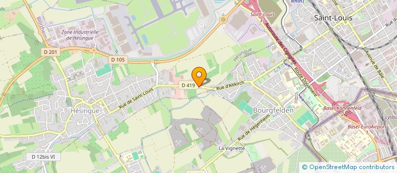 localisation de l'entreprise SCI A.W INVESTISSEMENT  HESINGUE