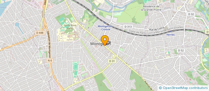 localisation de l'entreprise SCI A.Y.N.  MONTGERON