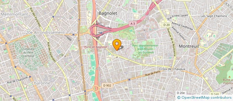 localisation de l'entreprise SCI A2 IMMO à BAGNOLET