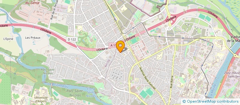 localisation de l'entreprise SCI A22.IMMO à ANGERS